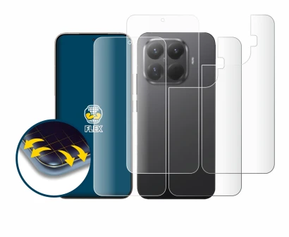 Immagine del dispositivo Xiaomi 15T Pro (Fronte+Retro) con un'ampia varietà di protezioni per lo schermo.