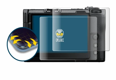 Immagine del dispositivo Nikon ZR con un'ampia varietà di protezioni per lo schermo.