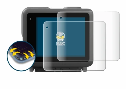 Immagine del dispositivo GoPro Lit Hero con un'ampia varietà di protezioni per lo schermo.