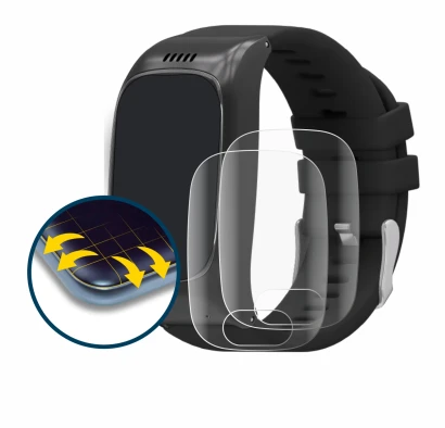 Immagine del dispositivo One Button Phone Model 2024 con un'ampia varietà di protezioni per lo schermo.
