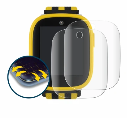 Immagine del dispositivo Xplora X6 Play BVB-Edition con un'ampia varietà di protezioni per lo schermo.