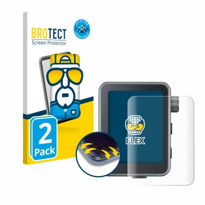 Parte frontale di una confezione del prodotto con il logo del marchio BROTECT. Accanto è raffigurato il dispositivo Godox X3 P