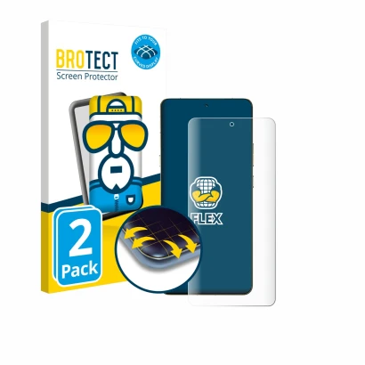 Parte frontale di una confezione del prodotto con il logo del marchio BROTECT. Accanto è raffigurato il dispositivo Motorola S