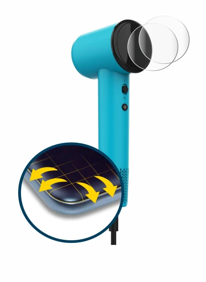 Immagine del dispositivo Cecotec DryNova con un'ampia varietà di protezioni per lo schermo.