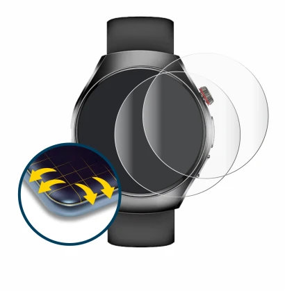 Immagine del dispositivo Smartwatch ET460 1.47" con un'ampia varietà di protezioni per lo schermo.