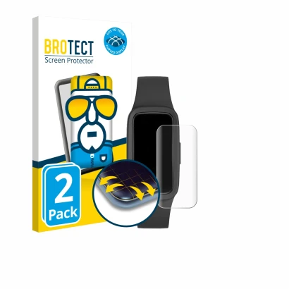 Parte frontale di una confezione del prodotto con il logo del marchio BROTECT. Accanto è raffigurato il dispositivo Biggerfive