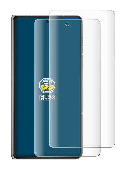 Immagine del dispositivo Motorola Razr Fold con un'ampia varietà di protezioni per lo schermo.