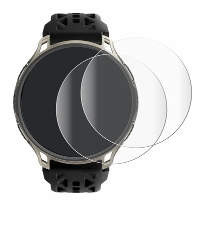 Immagine del dispositivo Amazfit Cheetah 2 Pro con un'ampia varietà di protezioni per lo schermo.