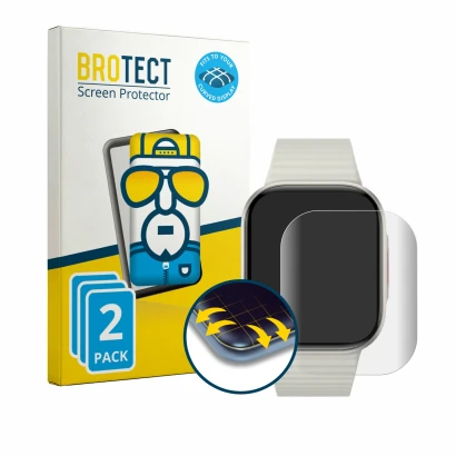 Parte frontale di una confezione del prodotto con il logo del marchio BROTECT. Accanto è raffigurato il dispositivo Xiaomi Red