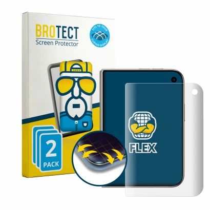 Parte frontale di una confezione del prodotto con il logo del marchio BROTECT. Accanto è raffigurato il dispositivo Apple iPho