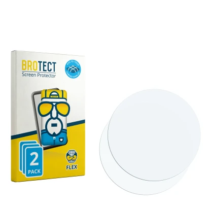 Parte frontale di una confezione del prodotto con il logo del marchio BROTECT. Accanto si trova la protezione per lo schermo c