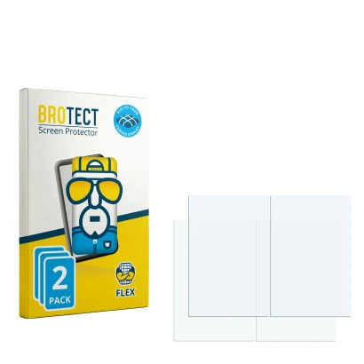 Parte frontale di una confezione del prodotto con il logo del marchio BROTECT. Accanto si trova la protezione per lo schermo c