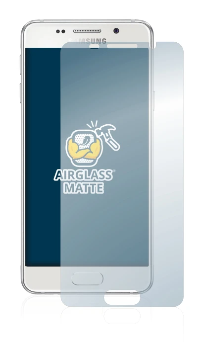 Immagine del dispositivo Samsung Galaxy A3 2016 con un'ampia varietà di protezioni per lo schermo.