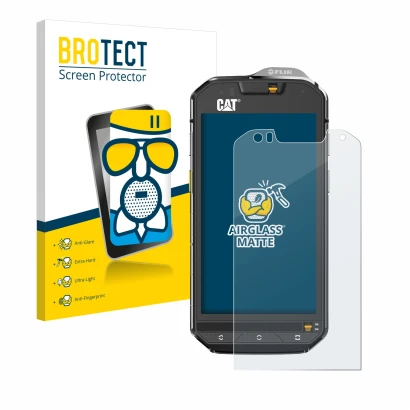 Parte frontale di una confezione del prodotto con il logo del marchio BROTECT. Accanto è raffigurato il dispositivo Caterpilla