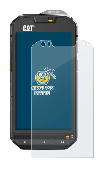 Immagine del dispositivo Caterpillar Cat S60 con un'ampia varietà di protezioni per lo schermo.