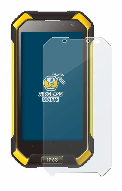 Immagine del dispositivo Blackview BV6000 con un'ampia varietà di protezioni per lo schermo.