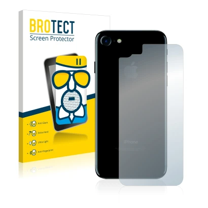 Parte frontale di una confezione del prodotto con il logo del marchio BROTECT. Accanto è raffigurato il dispositivo Apple iPho