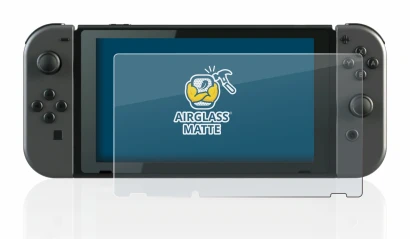 Immagine del dispositivo Nintendo Switch con un'ampia varietà di protezioni per lo schermo.