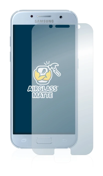 Immagine del dispositivo Samsung Galaxy A5 2017 con un'ampia varietà di protezioni per lo schermo.