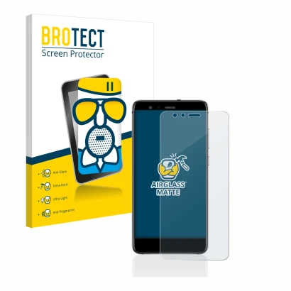 Parte frontale di una confezione del prodotto con il logo del marchio BROTECT. Accanto è raffigurato il dispositivo Huawei P10