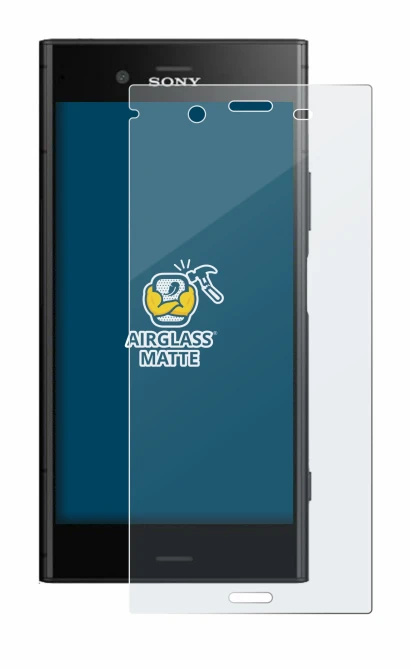 Immagine del dispositivo Sony Xperia XZ1 con un'ampia varietà di protezioni per lo schermo.