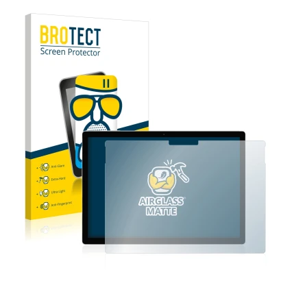 Parte frontale di una confezione del prodotto con il logo del marchio BROTECT. Accanto è raffigurato il dispositivo Microsoft 