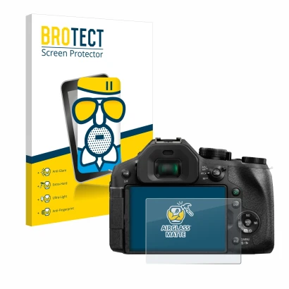 Parte frontale di una confezione del prodotto con il logo del marchio BROTECT. Accanto è raffigurato il dispositivo Panasonic 