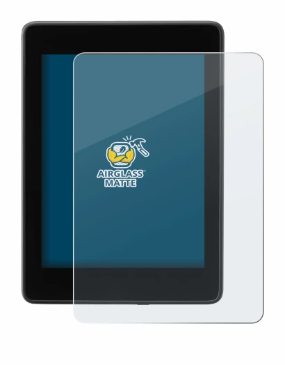 Immagine del dispositivo Amazon Kindle Paperwhite 2018 (10a Gen.) con un'ampia varietà di protezioni per lo schermo.