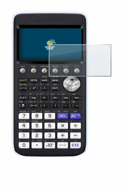 Immagine del dispositivo Casio FX-CG50 con un'ampia varietà di protezioni per lo schermo.