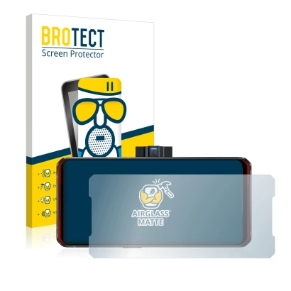 Parte frontale di una confezione del prodotto con il logo del marchio BROTECT. Accanto è raffigurato il dispositivo Lenovo Leg