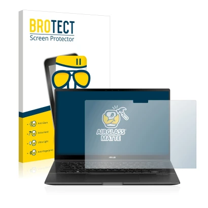 Parte frontale di una confezione del prodotto con il logo del marchio BROTECT. Accanto è raffigurato il dispositivo ASUS ZenBo