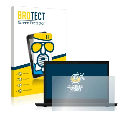 Parte frontale di una confezione del prodotto con il logo del marchio BROTECT. Accanto è raffigurato il dispositivo Lenovo Thi