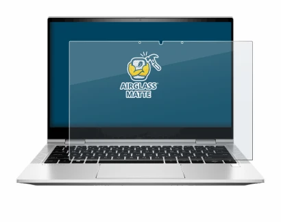 Immagine del dispositivo HP EliteBook x360 830 G8 con un'ampia varietà di protezioni per lo schermo.