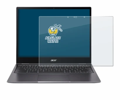 Immagine del dispositivo Acer Chromebook Spin 713 con un'ampia varietà di protezioni per lo schermo.