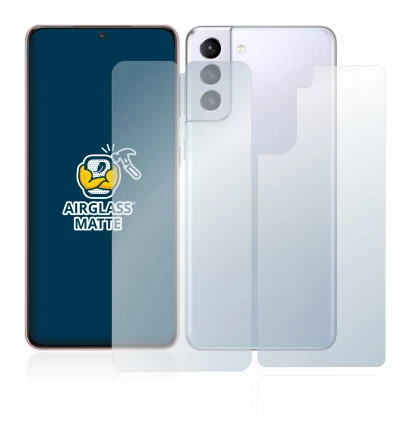 Immagine del dispositivo Samsung Galaxy S21 5G (Fronte+Retro) con un'ampia varietà di protezioni per lo schermo.