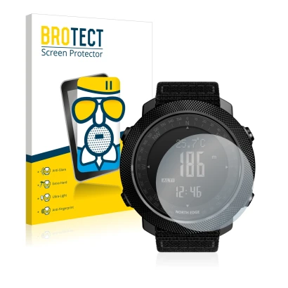 Parte frontale di una confezione del prodotto con il logo del marchio BROTECT. Accanto è raffigurato il dispositivo North Edge