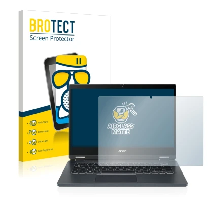 Parte frontale di una confezione del prodotto con il logo del marchio BROTECT. Accanto è raffigurato il dispositivo Acer Trave