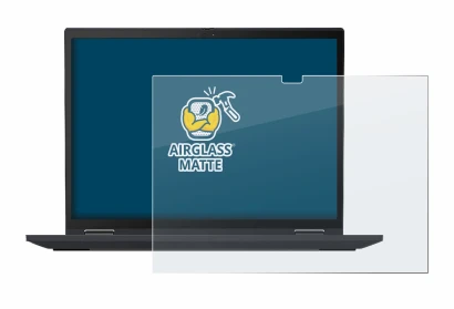 Immagine del dispositivo Lenovo ThinkPad X13 Yoga Gen 2 con un'ampia varietà di protezioni per lo schermo.