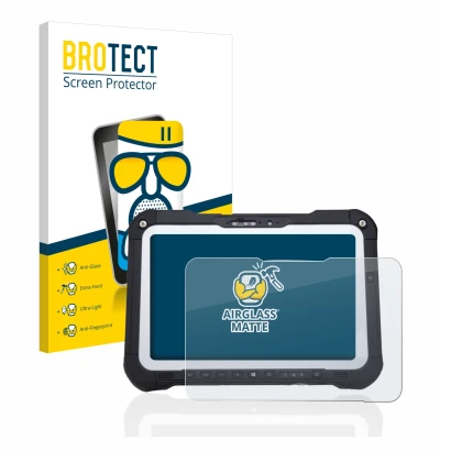 Parte frontale di una confezione del prodotto con il logo del marchio BROTECT. Accanto è raffigurato il dispositivo Panasonic 