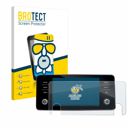 Parte frontale di una confezione del prodotto con il logo del marchio BROTECT. Accanto è raffigurato il dispositivo Skoda Bole