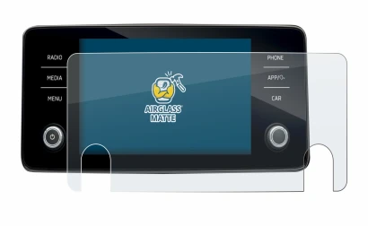 Immagine del dispositivo Skoda Bolero 2020 Infotainment System 8" con un'ampia varietà di protezioni per lo schermo.