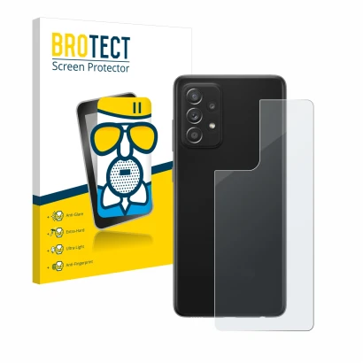 Parte frontale di una confezione del prodotto con il logo del marchio BROTECT. Accanto è raffigurato il dispositivo Samsung Ga