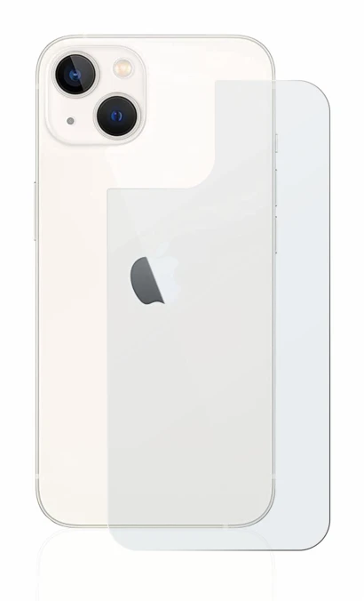 Immagine del dispositivo Apple iPhone 13 (Posteriore) con un'ampia varietà di protezioni per lo schermo.