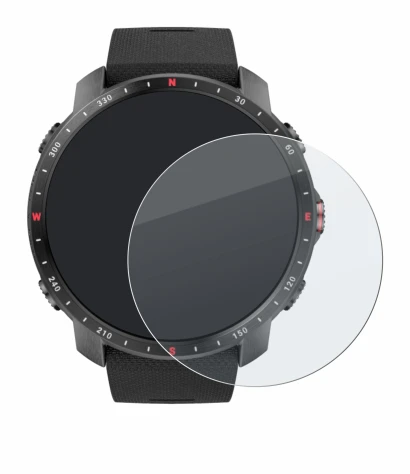 Immagine del dispositivo Polar Grit X Pro con un'ampia varietà di protezioni per lo schermo.