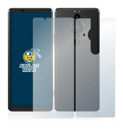 Immagine del dispositivo Sony Xperia Pro-I (Fronte+Retro) con un'ampia varietà di protezioni per lo schermo.