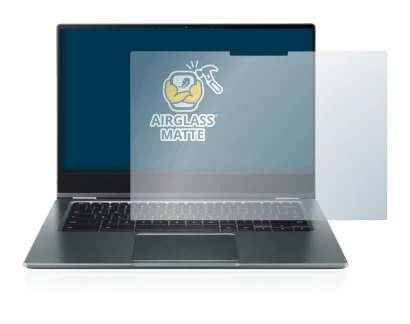 Immagine del dispositivo Acer Chromebook Spin 514 con un'ampia varietà di protezioni per lo schermo.