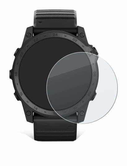 Immagine del dispositivo Garmin Tactix 7 Pro Ballistics con un'ampia varietà di protezioni per lo schermo.