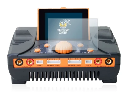 Immagine del dispositivo Junsi iCharger 406 Duo con un'ampia varietà di protezioni per lo schermo.