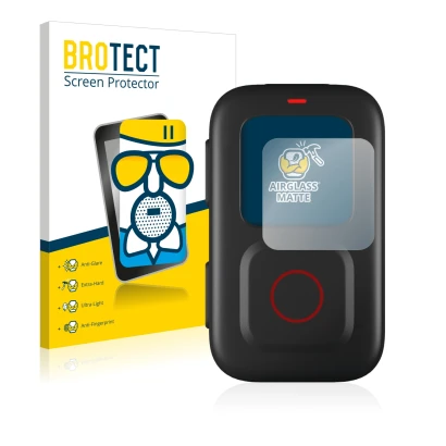 Parte frontale di una confezione del prodotto con il logo del marchio BROTECT. Accanto è raffigurato il dispositivo GoPro Remo