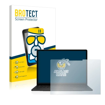 Parte frontale di una confezione del prodotto con il logo del marchio BROTECT. Accanto è raffigurato il dispositivo Microsoft 